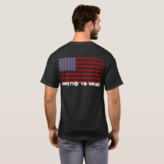 Amerikaanse vlag - de moeite waard om te worden Dr T-shirt (Achterkant volledig)