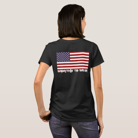 Amerikaanse vlag - de moeite waard om te worden Dr T-shirt (Achterkant volledig)