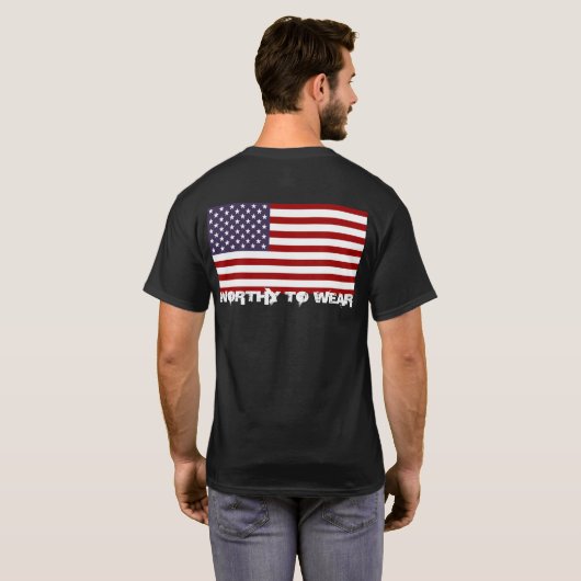 Amerikaanse vlag - de moeite waard om te worden Dr T-shirt (Achterkant volledig)