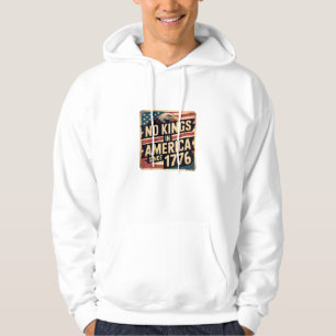 Amerikaanse Vlag Decoratie Geen Koningen In Amerik Hoodie