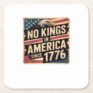 Amerikaanse Vlag Decoratie Geen Koningen In Amerik Kartonnen Onderzetters