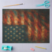Amerikaanse Vlag Decoupage Papier met Afgeplatte A (Craft)