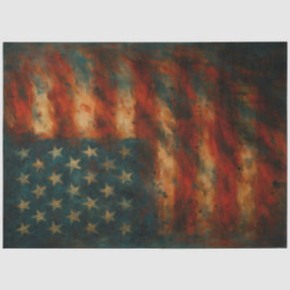 Amerikaanse Vlag Decoupage Papier met Afgeplatte A