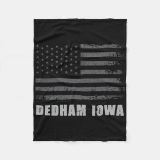 Amerikaanse Vlag Dedham, Iowa Usa Patriottisch Sou Fleece Deken