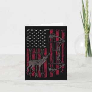 Amerikaanse vlag Deer Bow Hunting Patriotic Distre Kaart
