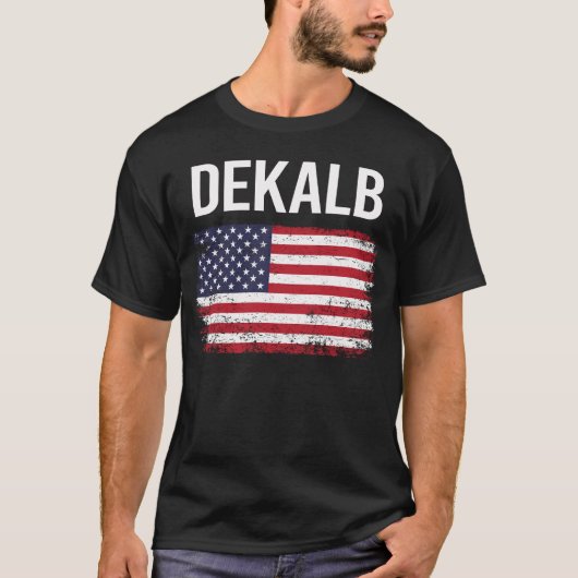 Amerikaanse vlag DeKalb T-shirt (Voorkant)