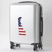 Amerikaanse vlag Delaware Sticker (Koffer)