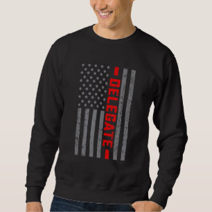 Amerikaanse vlag Delegatie voor de Amerikaanse vla Trui