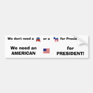 Amerikaanse vlag, democratische ezel, republikeins bumpersticker