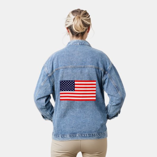 Amerikaanse vlag denim jacket (Model)