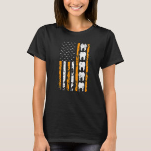 Amerikaanse vlag Dentist Halloween Dental Costume T-shirt
