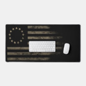 Amerikaanse Vlag Desert Sepia Militaire Desk Mat (Keyboard & Muis)