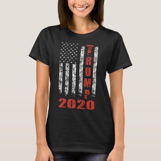 Amerikaanse vlag  Design Trump 2020 american T T-shirt (Voorkant)