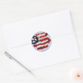 Amerikaanse vlag dessert ronde sticker (Envelop)
