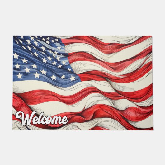 Amerikaanse vlag deurmat (Voorkant)