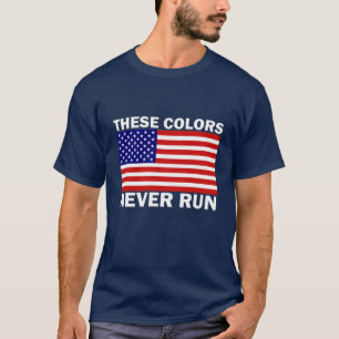 Amerikaanse vlag Deze kleuren voeren nooit mannen T-shirt