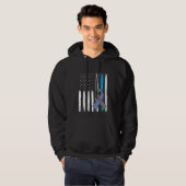 Amerikaanse vlag Diabetic Warrior Diabetes Awarene Hoodie (Voorkant volledig)