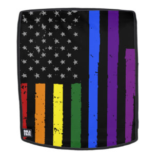 amerikaanse vlag , die door de homo wordt getroffe rugtassen