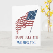  Amerikaanse vlag die in de wind drijft Kaart (Gele Bloem)