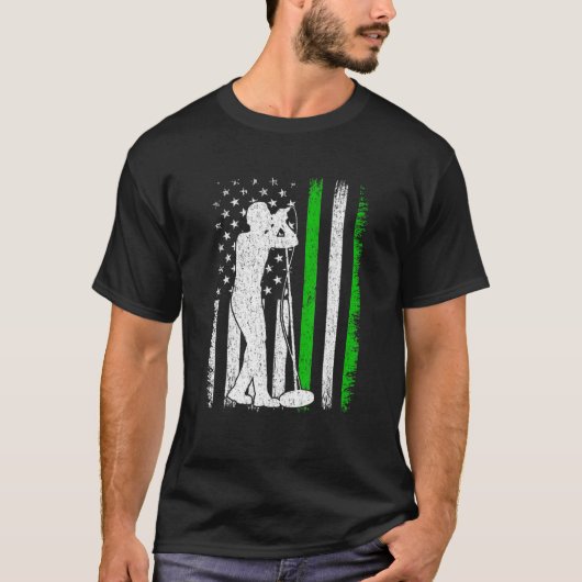 -Amerikaanse vlag die Mannen op St. Patricks Day z T-shirt (Voorkant)