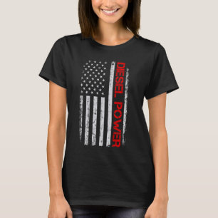 Amerikaanse vlag Diesel aangedreven Mechanic Truc T-shirt