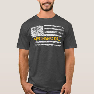 Amerikaanse vlag Diesel Mechanic Dad T-shirt
