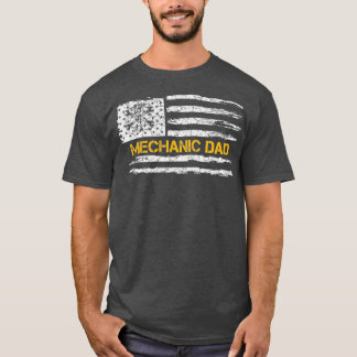  Amerikaanse vlag Diesel Mechanic Dad T-shirt