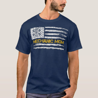  Amerikaanse vlag Diesel Mechanic Mam T-shirt