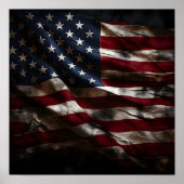 Amerikaanse vlag digitale print (Voorkant)