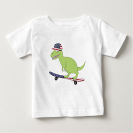 Amerikaanse vlag Dinosaur Skateboarding