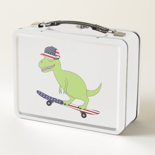 Amerikaanse vlag Dinosaur Skateboarding (Achterkant)