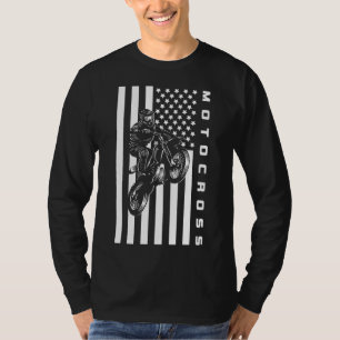 Amerikaanse vlag Dirt Bike Motocross Apparel - Mot T-shirt