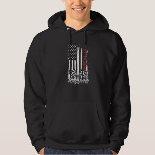 Amerikaanse Vlag Dirt Track Raceauto Motorrijder B Hoodie