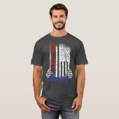  Amerikaanse vlag Dirt Track Racing Race T-shirt (Voorkant volledig)