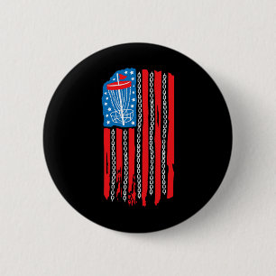 Amerikaanse Vlag Disc Golf Bysket Ketting 4 juli M Ronde Button 5,7 Cm