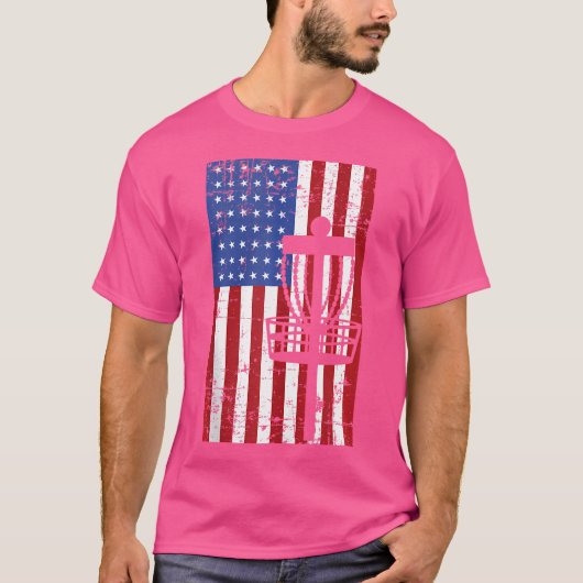 Amerikaanse vlag disc golf t-shirt (Voorkant)