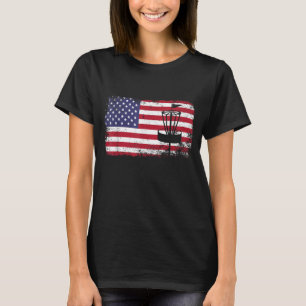 Amerikaanse vlag disc golf USA vlag disc golf T-shirt