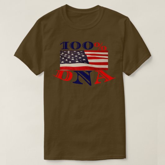 Amerikaanse vlag Dna-erfgoed T-shirt (Design voorkant)