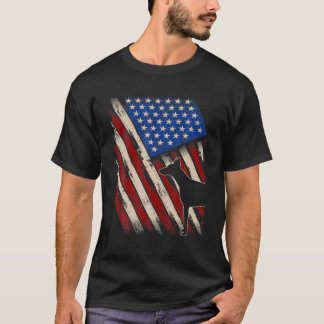- amerikaanse vlag : doberman dog 4e ju t-shirt