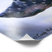 Amerikaanse vlag Doberman Portrait Foto Afdruk (Hoek)