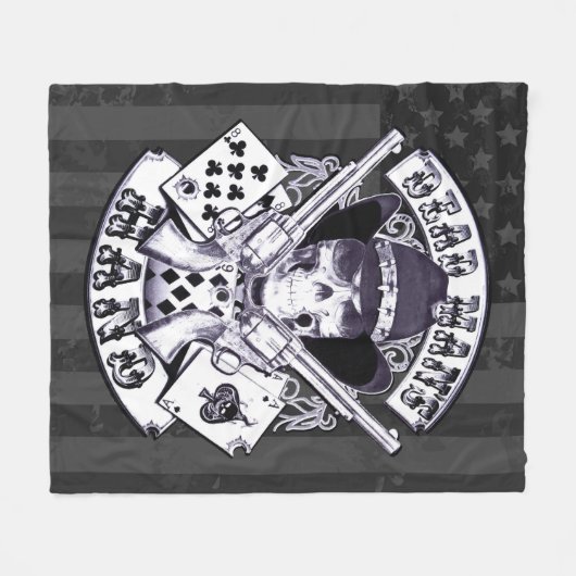 Amerikaanse vlag, dode Man handlanger Fleece Deken (Voorkant (Horizontaal))