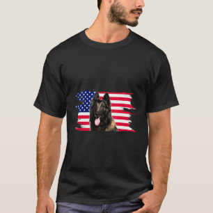 Amerikaanse vlag Dog Belgium Tervuren T-shirt