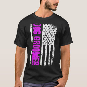 Amerikaanse vlag Dog Groomer T-shirt