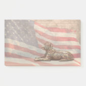 Amerikaanse vlag Dog Large Post, merkt op Post-it® Notes (Voorkant)