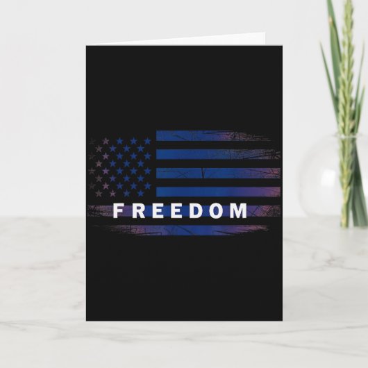 Amerikaanse Vlag Dom  Kaart (Voorkant)