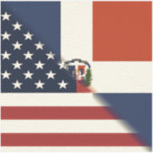 Amerikaanse vlag Dominicaanse Republiek | US D.R.  Sticker (Voorkant)