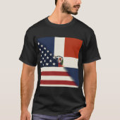 Amerikaanse vlag Dominicaanse Republiek | US D.R.  T-shirt (Voorkant)