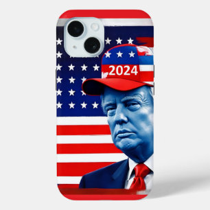 Amerikaanse vlag Donald Trump 2024 iPhone 15 Case