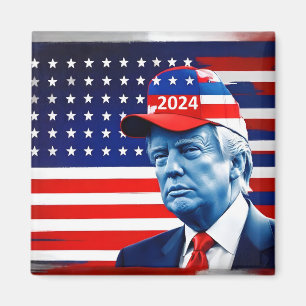Amerikaanse vlag Donald Trump 2024 Magneet