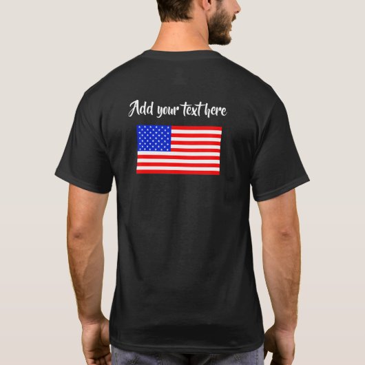  Amerikaanse vlag donker shirt (Achterkant)